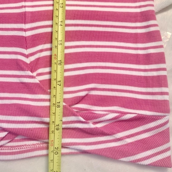 NWT Tank Top XL (14/16 Girls) Nordstrom Pink White Stripes Ribbed Tank - Picture 13 of 13